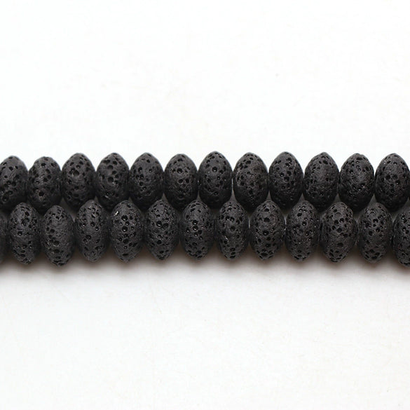 Wholesale Loose Volcanic Stone Abacus Beads For Jewelry Accessories Cutting Process