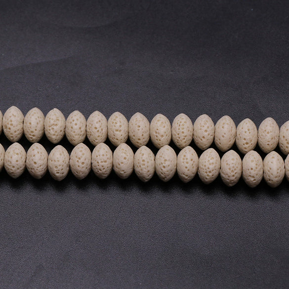 Wholesale Loose Volcanic Stone Abacus Beads For Jewelry Accessories Cutting Process