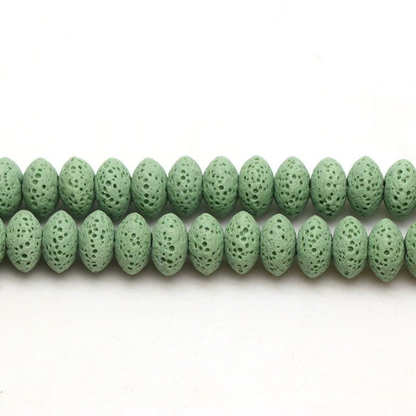 Wholesale Loose Volcanic Stone Abacus Beads For Jewelry Accessories Cutting Process