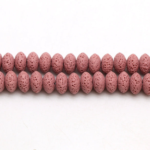Wholesale Loose Volcanic Stone Abacus Beads For Jewelry Accessories Cutting Process