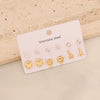 Wholesale Love Butterfly Earrings With Rhinestone Eyes Stainless Steel Jewelry Crown Heart Star Pattern Electroplated For Women