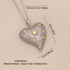 Wholesale Love Heart Shape Pendant Necklace In Copper With Double Color Matching Fashion Temperament Stainless Steel Chain