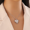 Wholesale Love Heart Shape Pendant Necklace In Copper With Double Color Matching Fashion Temperament Stainless Steel Chain