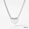 Wholesale Love Necklace Stainless Steel Heart Shaped Clavicle Chain With Snake Bone Chain Electroplated Light Luxury Niche Pendant Jewelry