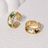 Wholesale Love Shaped Drop Oil Opening Finger Ring In Stainless Steel With Electroplating For Women Simple And Cute