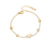 Wholesale Love Stainless Steel Women's Bracelet With Butterfly Gesture And Heart Shape Pattern Electroplated