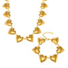 Wholesale Love Stitching Chain Necklace And Bracelet Suit Light Luxury Stainless Steel Electroplated Jewelry For Women