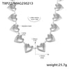 Wholesale Love Stitching Chain Necklace And Bracelet Suit Light Luxury Stainless Steel Electroplated Jewelry For Women