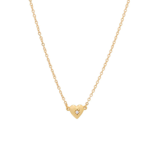 Wholesale Love Zircon Heart Shaped Pendant Necklace For Ladies In Ins Style With Copper Material And Diamond Treatment Mixed Gemstone Inlay