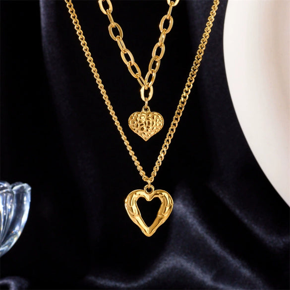 Wholesale Lovely Angel Wings Necklace Titanium Steel Geometric Pattern Electroplated For Women And Men