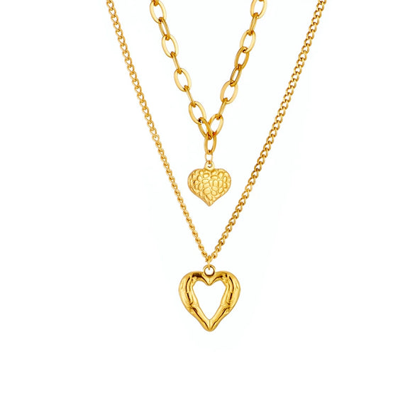 Wholesale Lovely Angel Wings Necklace Titanium Steel Geometric Pattern Electroplated For Women And Men