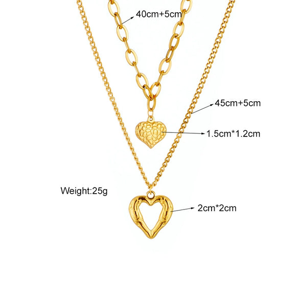 Wholesale Lovely Angel Wings Necklace Titanium Steel Geometric Pattern Electroplated For Women And Men