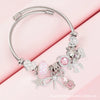 Wholesale Lovely Animal Style Stainless Steel Electroplated Beaded Bracelet With Multielement Oil Drop Rhinestone Jewelry Accessories