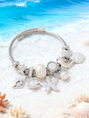 Wholesale Lovely Animal Style Stainless Steel Electroplated Beaded Bracelet With Multielement Oil Drop Rhinestone Jewelry Accessories