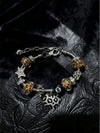 Wholesale Lovely Animal Style Stainless Steel Electroplated Beaded Bracelet With Multielement Oil Drop Rhinestone Jewelry Accessories