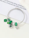 Wholesale Lovely Animal Style Stainless Steel Electroplated Beaded Bracelet With Multielement Oil Drop Rhinestone Jewelry Accessories