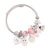 Wholesale Lovely Animal Style Stainless Steel Electroplated Beaded Bracelet With Multielement Oil Drop Rhinestone Jewelry Accessories