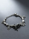 Wholesale Lovely Animal Style Stainless Steel Electroplated Beaded Bracelet With Multielement Oil Drop Rhinestone Jewelry Accessories