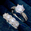 Wholesale Lovers Ring Copper Light Luxury Geometric Zircon