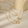 Wholesale Loveshaped Stainless Steel Necklace With 18K Gold Plated And Diamond For Women Ochain Vacuum Real Gold Electroplating In Pvd Furnace Light Luxury And Lovely Niche Jewelry
