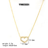 Wholesale Loveshaped Stainless Steel Necklace With 18K Gold Plated And Diamond For Women Ochain Vacuum Real Gold Electroplating In Pvd Furnace Light Luxury And Lovely Niche Jewelry