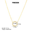 Wholesale Loveshaped Stainless Steel Necklace With 18K Gold Plated And Diamond For Women Ochain Vacuum Real Gold Electroplating In Pvd Furnace Light Luxury And Lovely Niche Jewelry