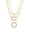 Wholesale Loveshaped Stainless Steel Necklace With 18K Gold Plated And Diamond For Women Ochain Vacuum Real Gold Electroplating In Pvd Furnace Light Luxury And Lovely Niche Jewelry