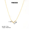 Wholesale Loveshaped Stainless Steel Necklace With 18K Gold Plated And Diamond For Women Ochain Vacuum Real Gold Electroplating In Pvd Furnace Light Luxury And Lovely Niche Jewelry
