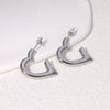 Wholesale Loveshaped Stainless Steel Stud Earrings For Women With Electroplating In Simple Fashion