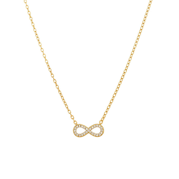 Wholesale Lucky 8 Shaped Zircon Double Layer Stainless Steel Clavicle Chain Necklace For Women With Geometric Pattern And Electroplating