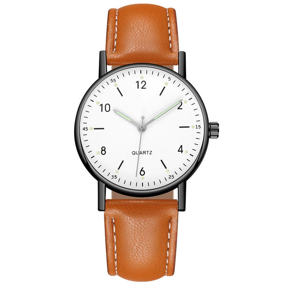 Wholesale Luminous Casual Digital Belt Quartz Watch For Men And Women Metal Case Stainless Steel Buckle Round Dial Ordinary Glass Mirror