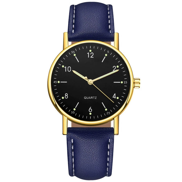 Wholesale Luminous Casual Digital Belt Quartz Watch For Men And Women Metal Case Stainless Steel Buckle Round Dial Ordinary Glass Mirror