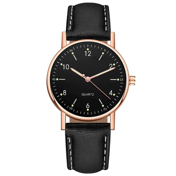 Wholesale Luminous Casual Digital Belt Quartz Watch For Men And Women Metal Case Stainless Steel Buckle Round Dial Ordinary Glass Mirror