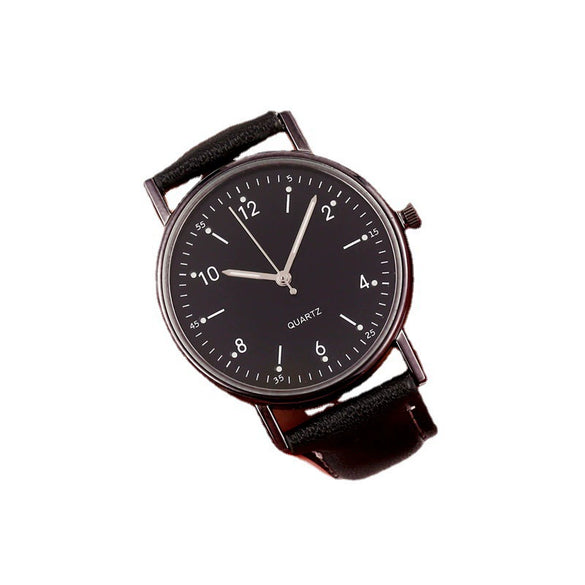 Wholesale Luminous Casual Digital Belt Quartz Watch For Men And Women Metal Case Stainless Steel Buckle Round Dial Ordinary Glass Mirror