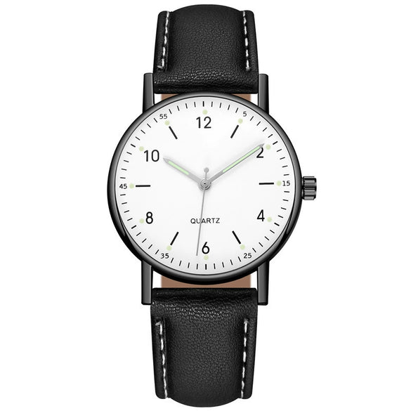 Wholesale Luminous Casual Digital Belt Quartz Watch For Men And Women Metal Case Stainless Steel Buckle Round Dial Ordinary Glass Mirror