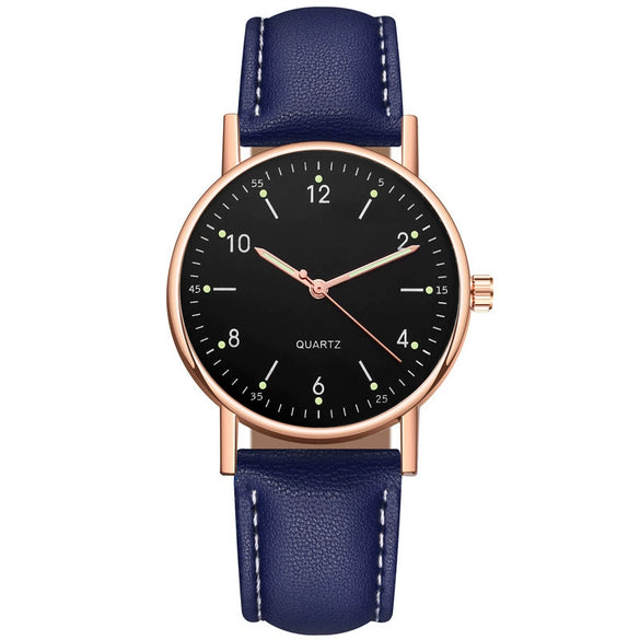Wholesale Luminous Casual Digital Belt Quartz Watch For Men And Women Metal Case Stainless Steel Buckle Round Dial Ordinary Glass Mirror
