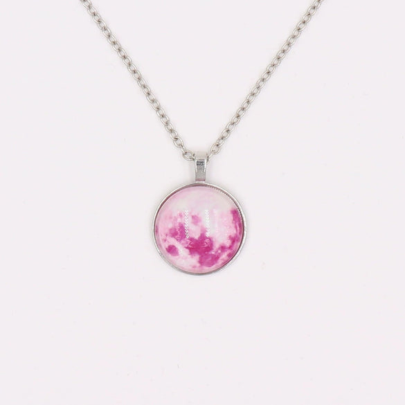 Wholesale Luminous Constellation Crystal Necklace With Moon Pendant For Men And Women