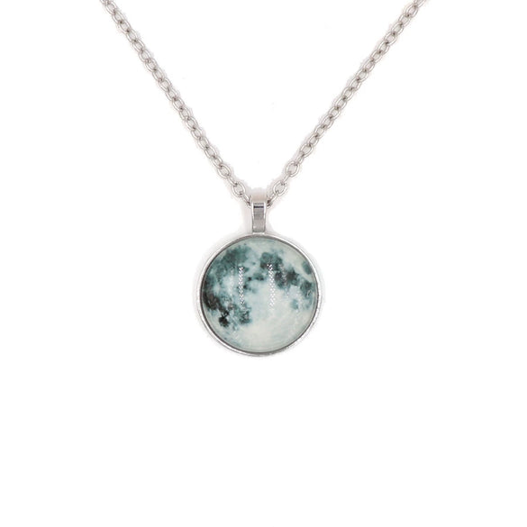Wholesale Luminous Constellation Crystal Necklace With Moon Pendant For Men And Women