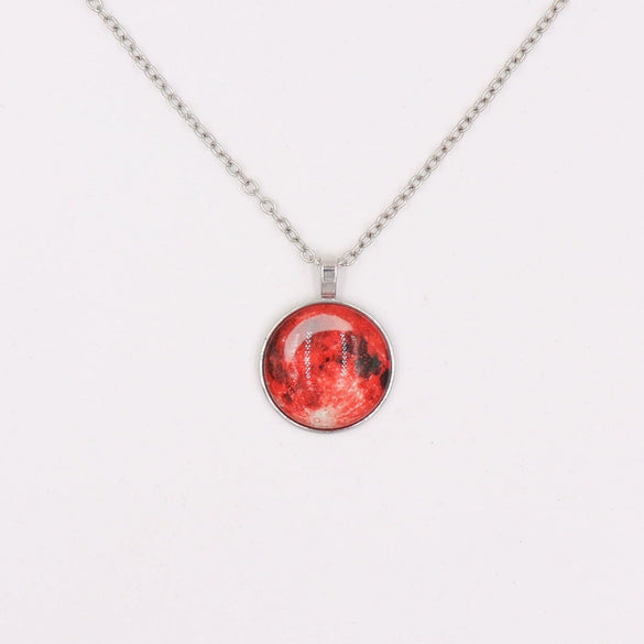 Wholesale Luminous Constellation Crystal Necklace With Moon Pendant For Men And Women