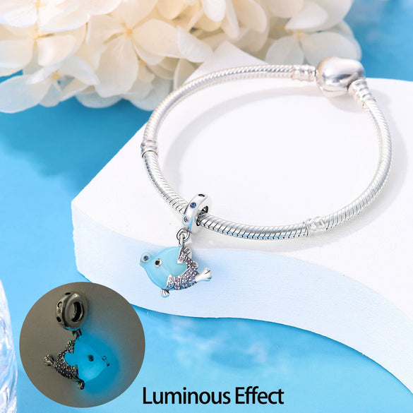 Wholesale Luminous Ocean Animal Design Bracelet Copper Silver Plated Dripping Oil
