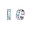Wholesale Luminous Stainless Steel Geometric Halfcircle Earrings Inlaid With Cubic Zirconia Vacuum Real Gold Plated In Pvd Furnace For Women