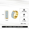 Wholesale Luminous Stainless Steel Geometric Halfcircle Earrings Inlaid With Cubic Zirconia Vacuum Real Gold Plated In Pvd Furnace For Women