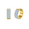 Wholesale Luminous Stainless Steel Geometric Halfcircle Earrings Inlaid With Cubic Zirconia Vacuum Real Gold Plated In Pvd Furnace For Women