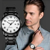 Wholesale Luminous Waterproof Quartz Digital Scale Business Calendar Men's Watches With Stainless Steel Buckle Alloy Strap And Case Mineral Reinforced Glass Mirror Round Dial