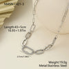 Wholesale Luxury Diamondencrusted Stainless Steel Cuban Chain Necklace And Bracelet Set For Women With Heart Water Drop And Bell Patterns Electroplated