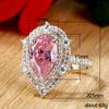 Wholesale Luxury Dropshaped Copper Ring Micro Inlaid With Zircon For Women