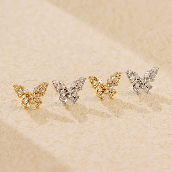 Wholesale Luxury Earrings S925 Silver Ins Style Animal Zodiac Electroplated For Women