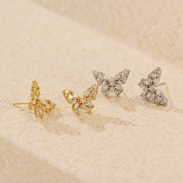 Wholesale Luxury Earrings S925 Silver Ins Style Animal Zodiac Electroplated For Women