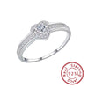Wholesale Luxury Elegant Geometric Silver Ring With Electroplating For Couples