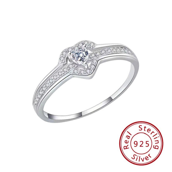 Wholesale Luxury Elegant Geometric Silver Ring With Electroplating For Couples